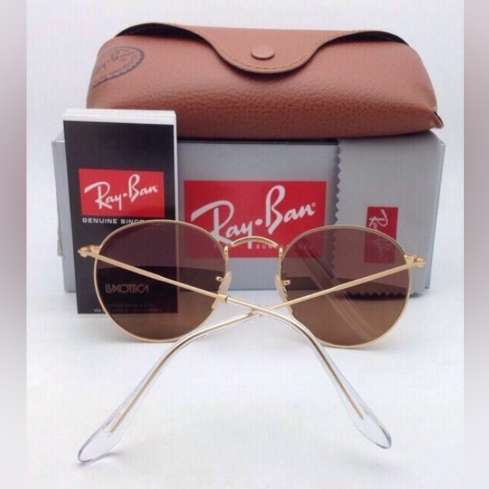 LIKE NEW Ray Ban Round Metal Pink Flash RB3447 Men /Women Sunglasses - Picture 8 of 16